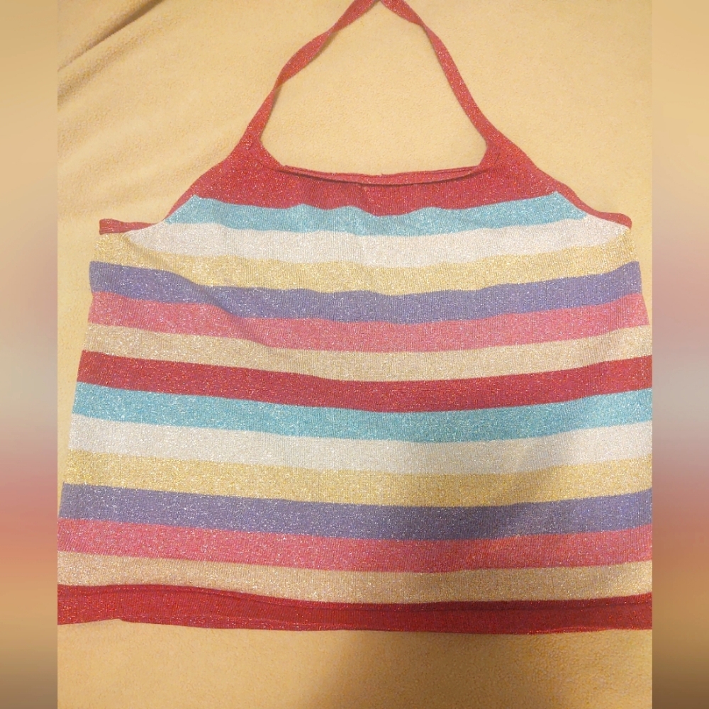 Express multi color Halter top Size medium